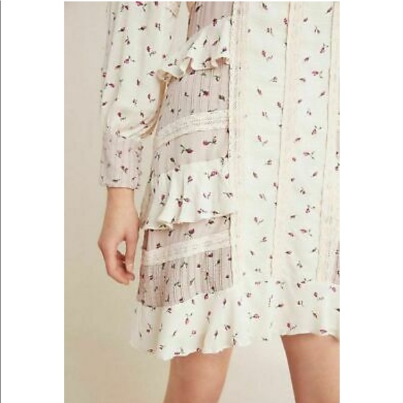🦄 Anthropologie prairie dress in dusty rose - NWT out of stock online - Picture 3 of 15